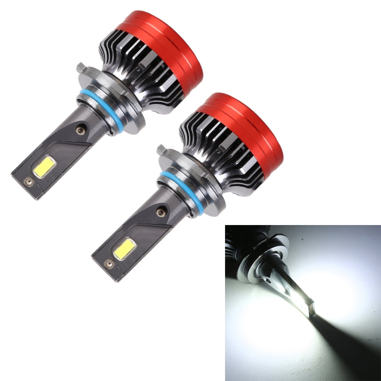 K10 1 Pair 9006 DC12V / 65W / 6000K / 6500LM Car LED SMD-3750 Lamp Bead Headlight
