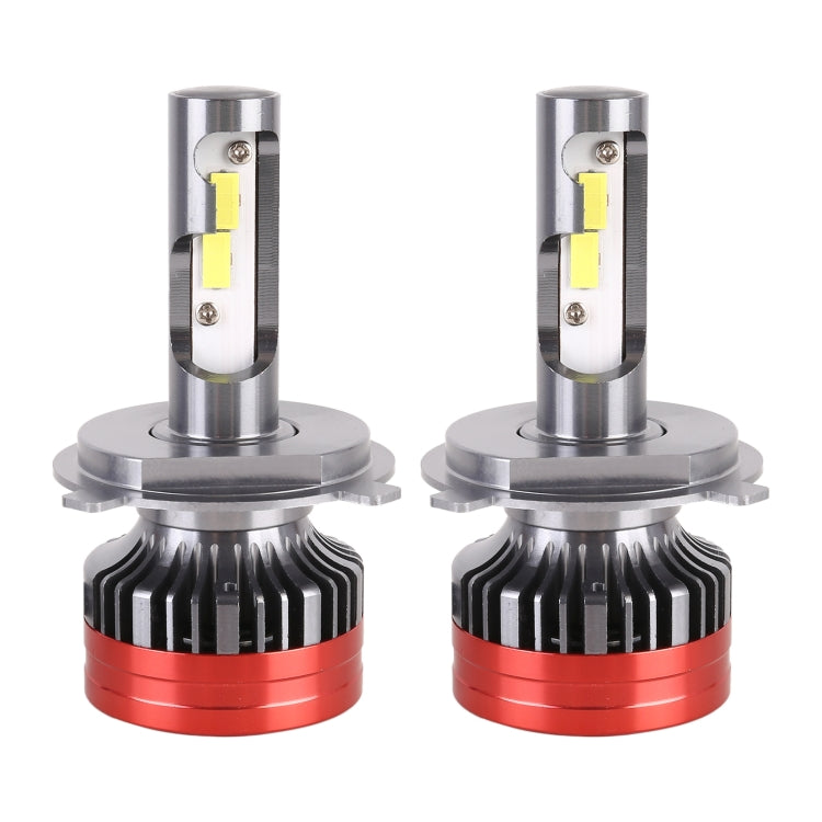 K10 1 Pair H4 DC12V / 65W / 6000K / 6500LM Car LED SMD-3750 Lamp Bead Headlight