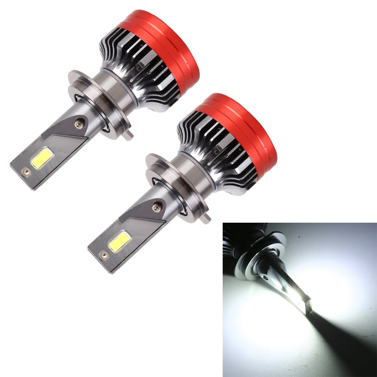 K10 1 Pair H7 DC12V / 65W / 6000K / 6500LM Car LED SMD-3750 Lamp Bead Headlight