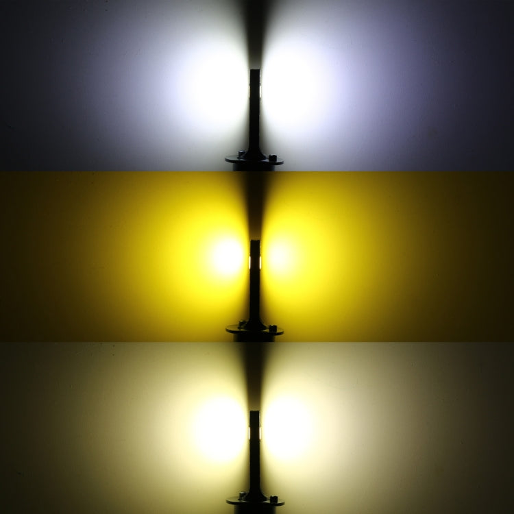 1 Pair 9006 DC12V / 30W / 3000LM Car LED SMD-1860 Lamp Bead Tricolor Headlight