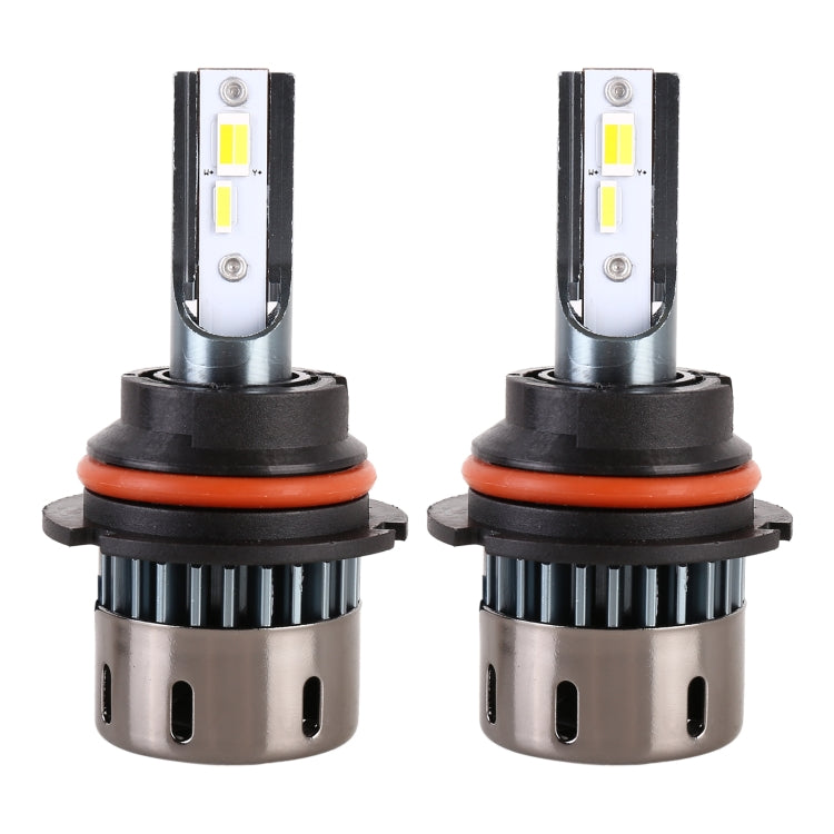 1 Pair 9007 DC12V / 30W / 3000LM Car LED SMD-1860 Lamp Bead Tricolor Headlight