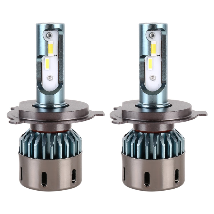 1 Pair H4 DC12V / 30W / 3000LM Car LED SMD-1860 Lamp Bead Tricolor Headlight