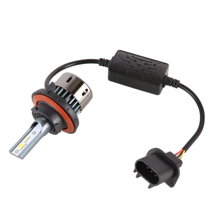 1 Pair H13 DC12V / 30W / 3000LM Car LED SMD-1860 Lamp Bead Tricolor Headlight