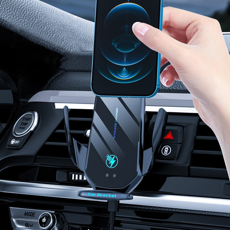 G18+ 15W Car Wireless Charger Smart Induction Air Outlet Phone Holder