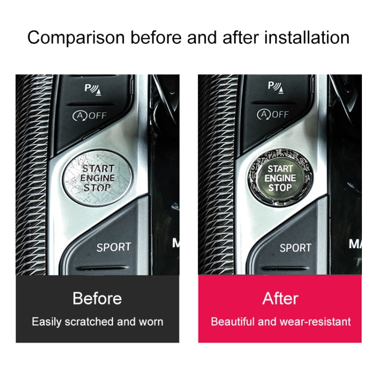 Car Crystal One-key Start Button Switch for BMW, D Style