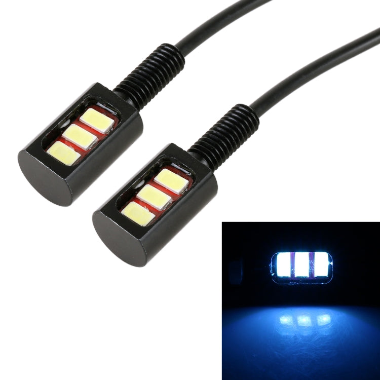 1 Pair DC12V 0.4W 3LEDs SMD-5630 Car / Motorcycle License Plate Light, Cable Length: 27cm