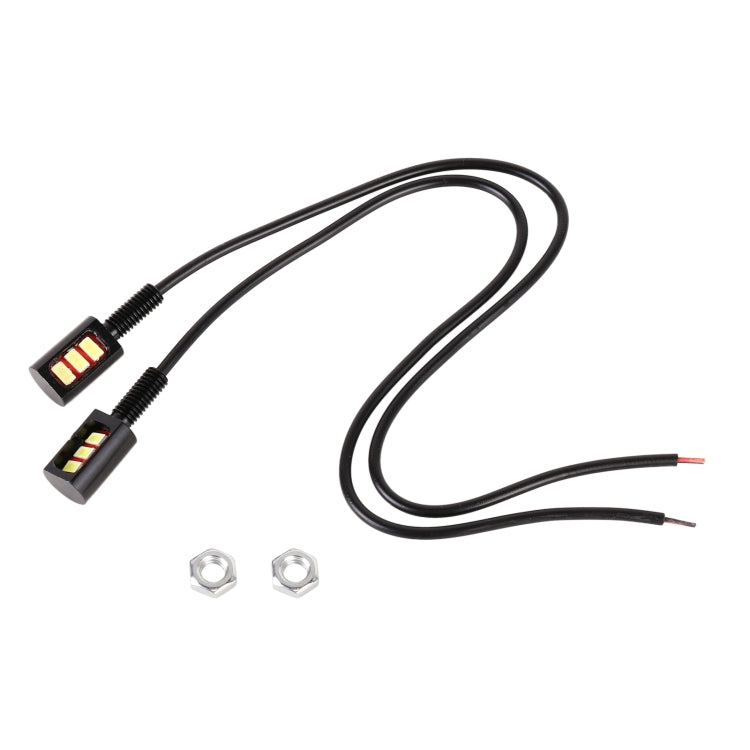 1 Pair DC12V 0.4W 3LEDs SMD-5630 Car / Motorcycle License Plate Light, Cable Length: 27cm