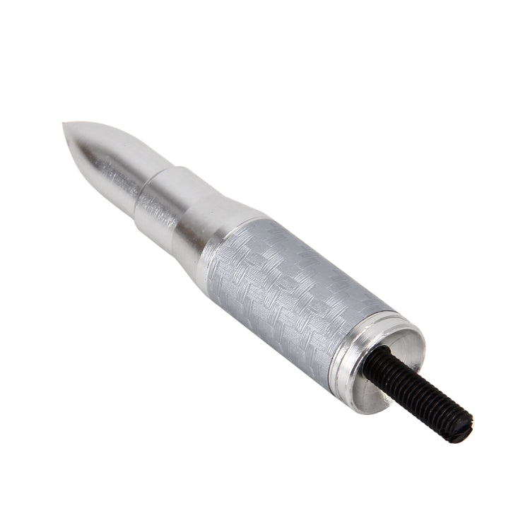 Bullet Shape Modified Car Antenna Aerial 7cm(Silver)