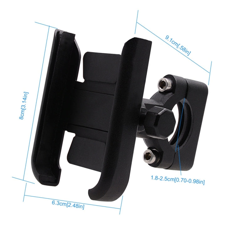 Motorcycle Aluminium Alloy Mobile Phone Holder Bracket, Handlebar Version