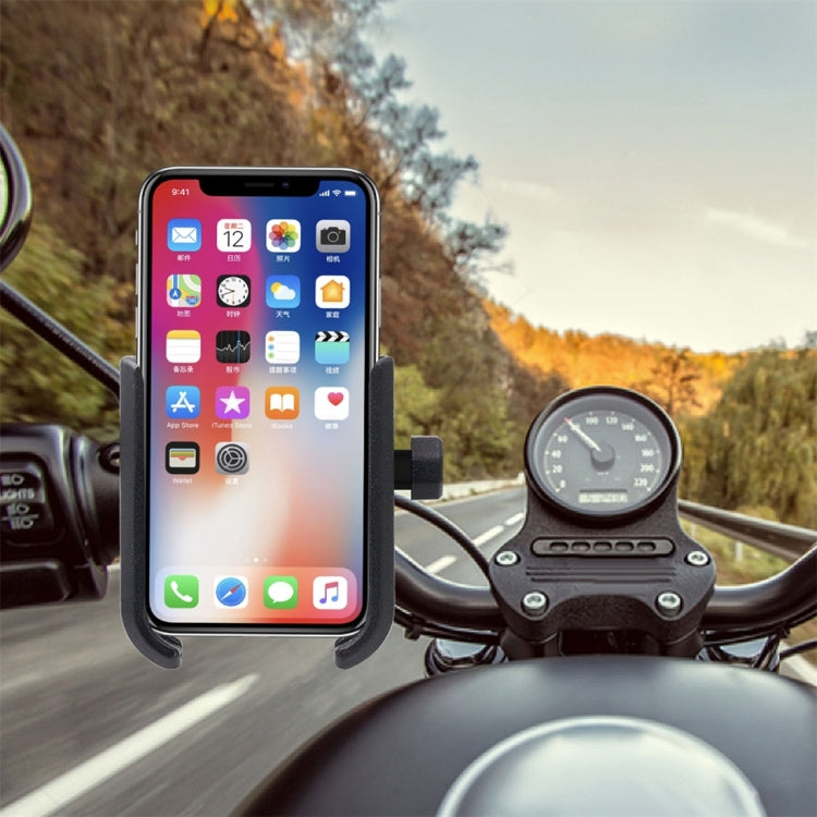 Motorcycle Aluminium Alloy Mobile Phone Holder Bracket, Handlebar Version