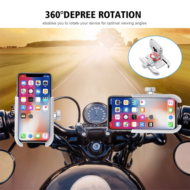 Motorcycle Aluminium Alloy Mobile Phone Holder Bracket, Handlebar Version
