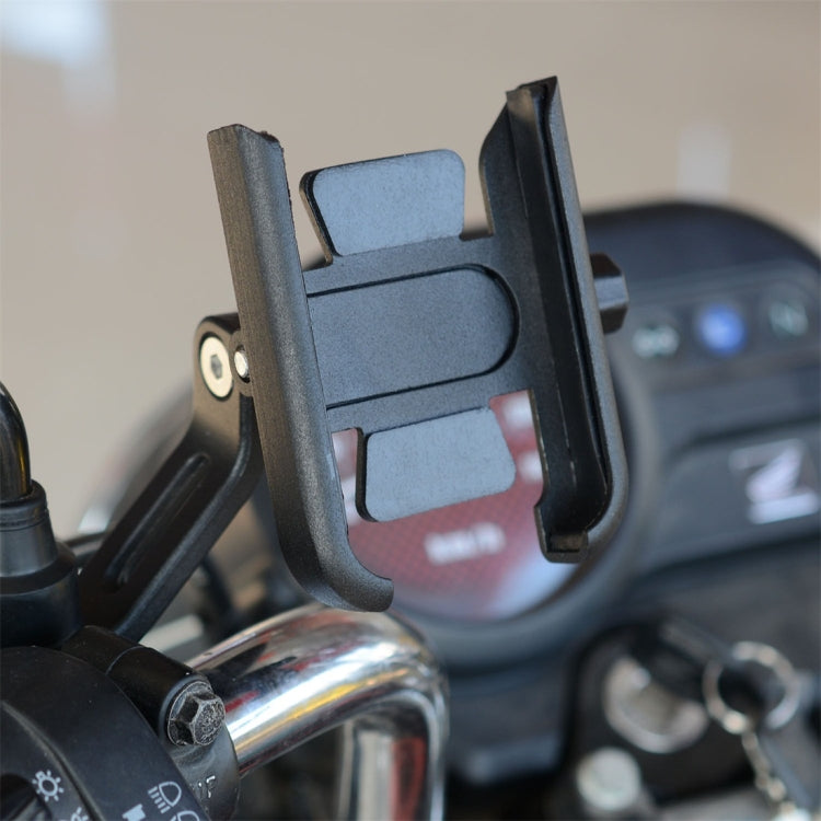 Motorcycle Rotatable Aluminium Alloy Mobile Phone Holder Bracket, Rearview Mirror Version