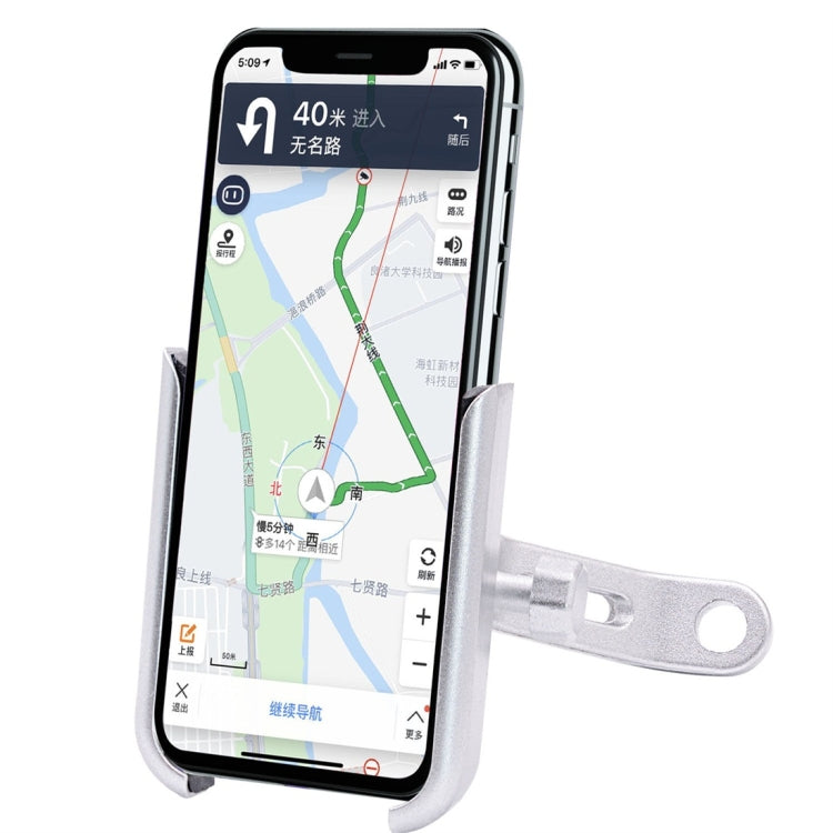 Motorcycle Rotatable Aluminium Alloy Mobile Phone Holder Bracket, Rearview Mirror Version