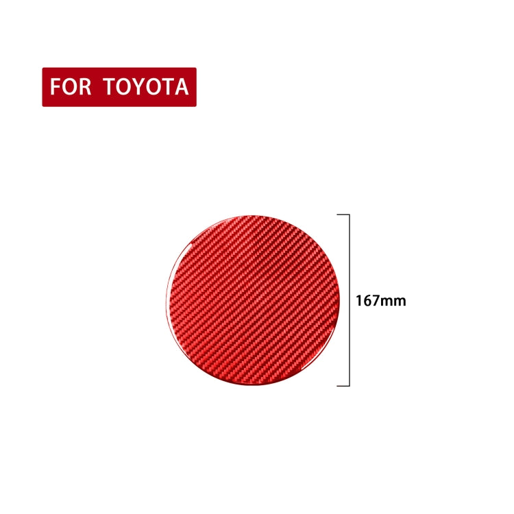 Carbon Fiber Car Fuel Tank Cap Decorative Sticker for Toyota Tundra 2014-2018,Left and Right Drive Universal (Red)