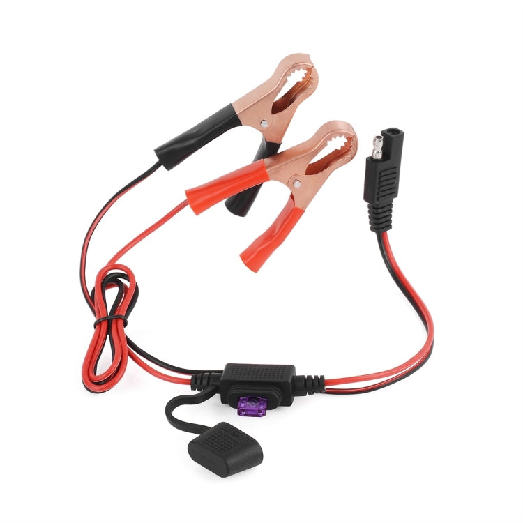 12V 14AWG Alligator Clip to SAE Cable Quick Release Cable Car Solar Charging Extension Cord