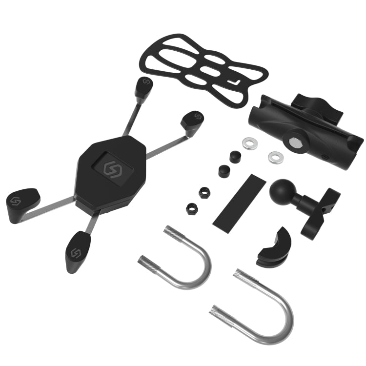 ZH-1558A1 Motorcycle Handlebar X-shape Aluminum Alloy Phone Holder