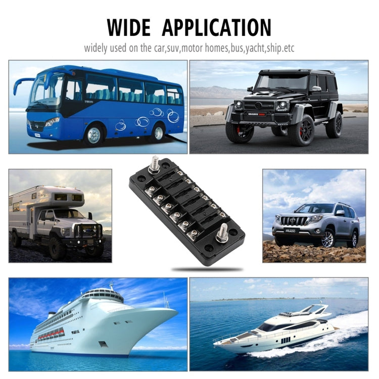 CS-979A1 FB1903 1 In 1 Out 6 Ways No Distinction Positive Negative Fuse Box without Fuse for Auto Car Truck Boat