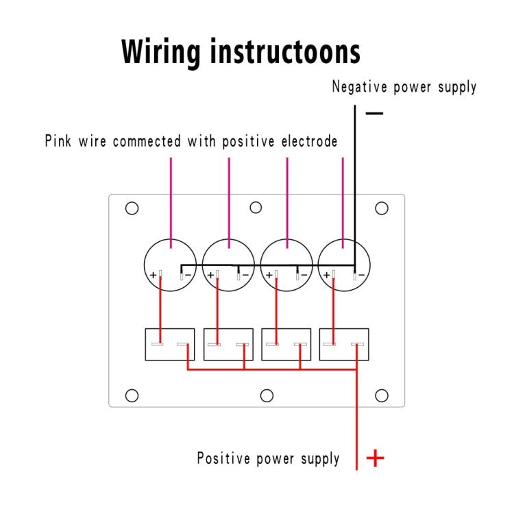 CS-976A1 12-24V 4 Way Switches Single Touch Switch Panel for Car RV Boat Yacht