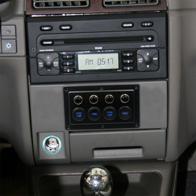 CS-976A1 12-24V 4 Way Switches Single Touch Switch Panel for Car RV Boat Yacht