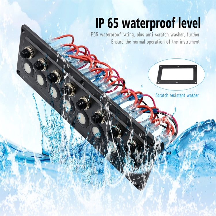 CS-976A3 12-24V 8 Way Switches Single Touch Switch Panel for Car RV Boat Yacht