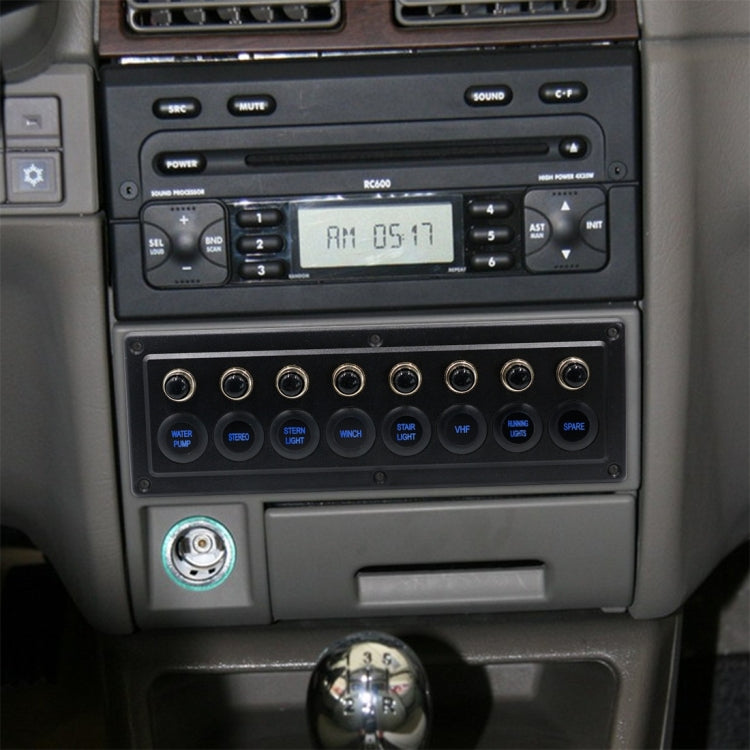 CS-976A3 12-24V 8 Way Switches Single Touch Switch Panel for Car RV Boat Yacht