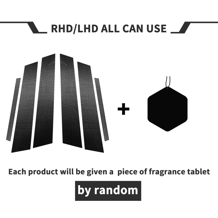 For Alfa Romeo Giulia Carbon Fiber Car B / C / Middle Pillar Door Window Decorative Sticker,Left and Right Drive Universal