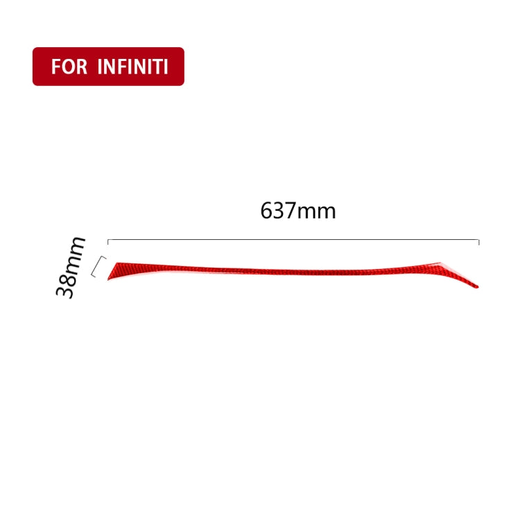 Car Carbon Fiber Dashboard Right Side Decorative Sticker for Infiniti Q50 2014-2020, Right Drive(Red)
