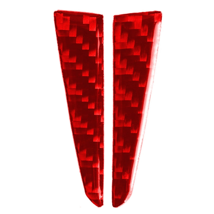 Car Carbon Fiber Steering Wheel Below Decorative Sticker for Infiniti Q50 2014-2020, Left and Right Drive(Red)