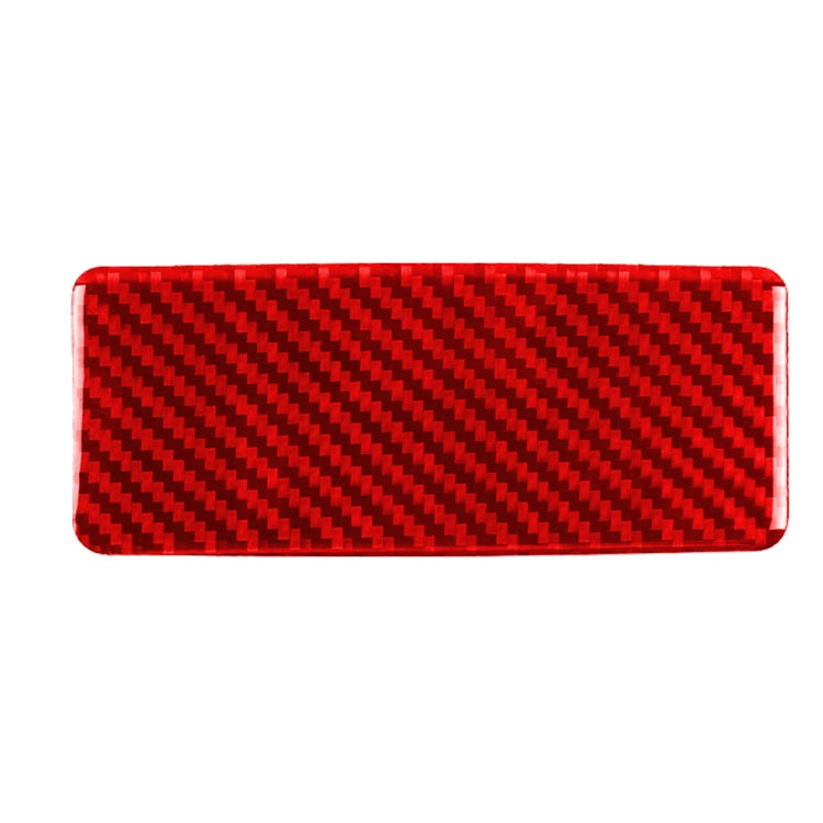 Car Carbon Fiber Rear Ashtray Panel Decorative Sticker for Infiniti Q50 2014-2020, Left and Right Drive(Red)