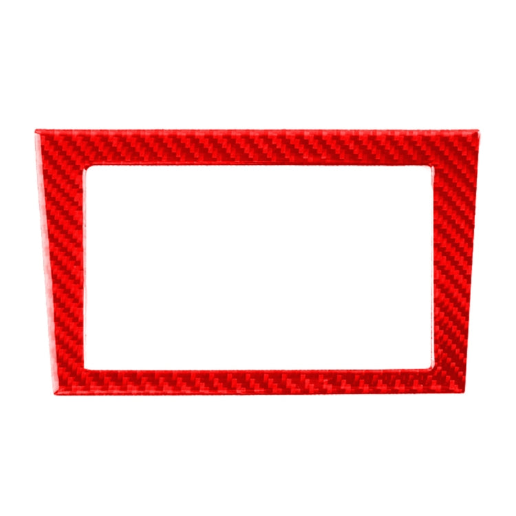 Car Carbon Fiber Navigation Frame Decorative Sticker for Infiniti Q50 2014-2020, Left and Right Drive(Red)
