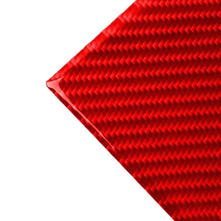 Car Carbon Fiber Rear Water Cup Holder Decorative Sticker for Infiniti Q50 2014-2020, Left and Right Drive(Red)