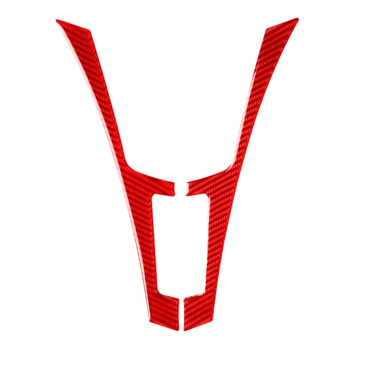 Car Carbon Fiber Central Control F Frame Decorative Sticker for Infiniti Q50 2014-2020, Left and Right Drive(Red)