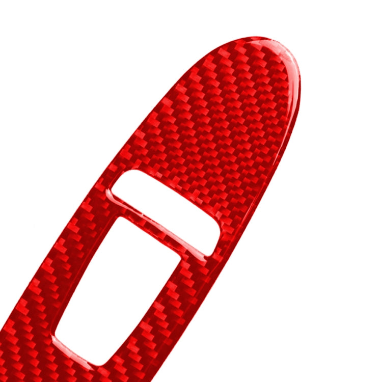 Car Carbon Fiber A Style Window Glass Lift Panel Decorative Sticker for Infiniti Q50 2014-2020, Right Drive (Red)