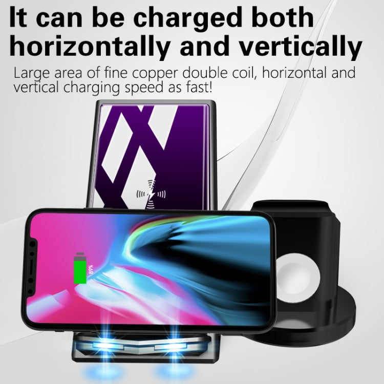 A9 10W 6 In 1 Multi-function Split Design Car Fast Charging Induction Wireless Charger(Black)