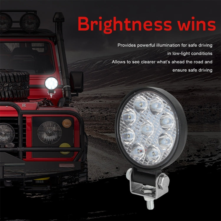 D0035 6.3W 10-30V DC 6000K 3 inch 9 LEDs Circle Offroad Truck Car Driving Light Spotlight Work Light Fog Light