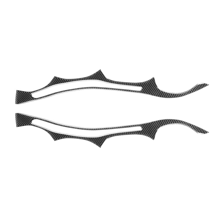 2 PCS / Set Carbon Fiber Car Lamp Eyebrow Decorative Sticker for BMW E60 5 Series 2004-2010, Drop Glue Version