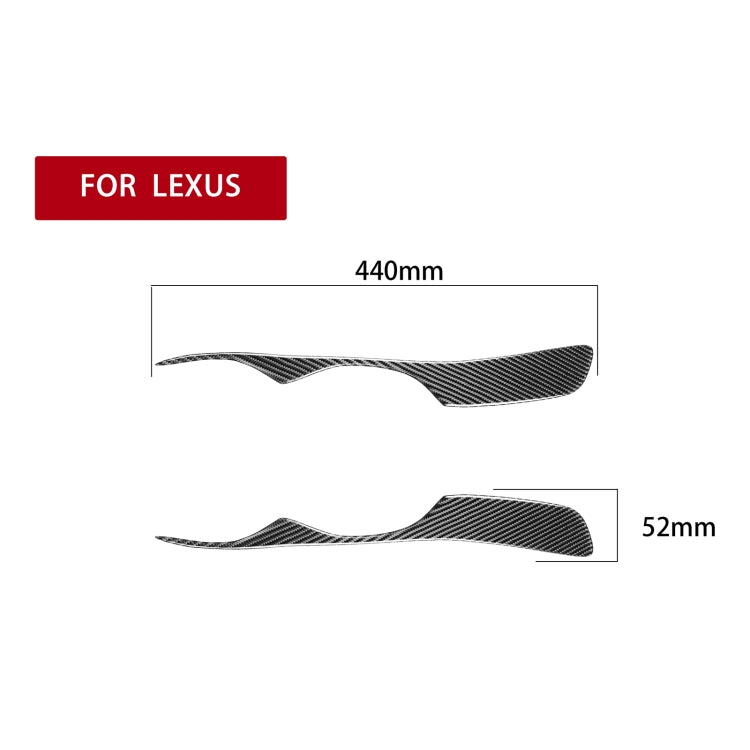 2 PCS / Set Carbon Fiber Car Lamp Eyebrow Decorative Sticker for Lexus IS300/IS200/RS200/ALTezza 1998-2005, Drop Glue Version