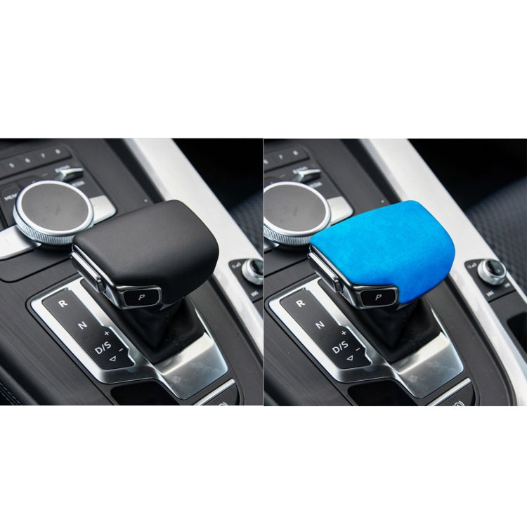 Car Suede Shift Knob Handle Cover A Version for Audi A4/S4(2017+) & A5/S5(2017+), Suitable for Left Driving
