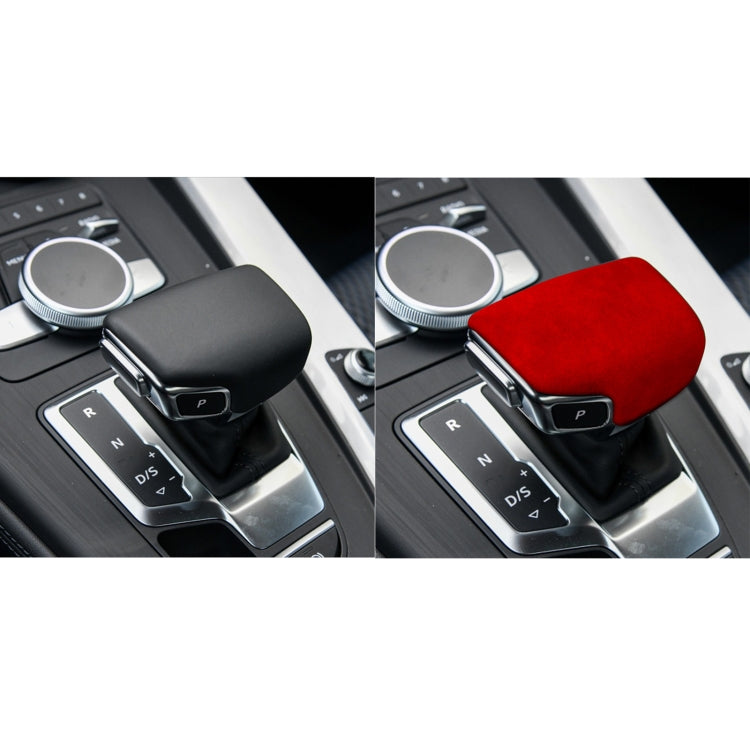 Car Suede Shift Knob Handle Cover A Version for Audi A4/S4(2017+) & A5/S5(2017+), Suitable for Left Driving