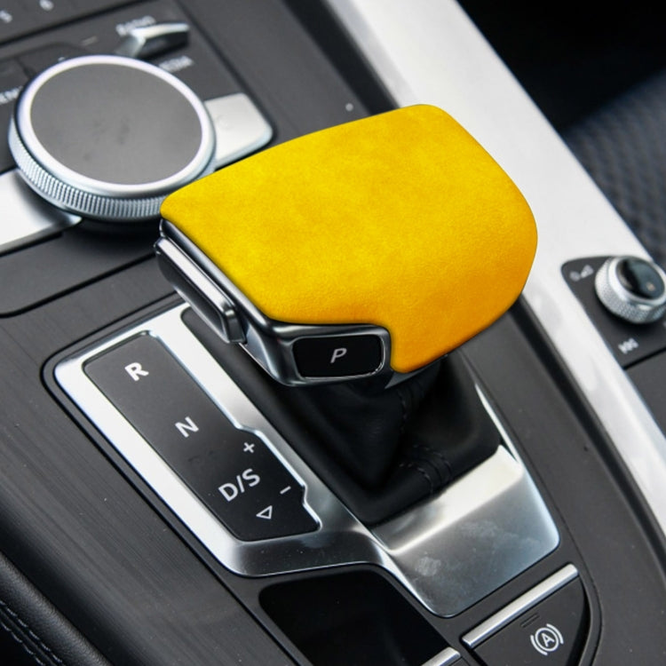 Car Suede Shift Knob Handle Cover A Version for Audi A4/S4(2017+) & A5/S5(2017+), Suitable for Left Driving