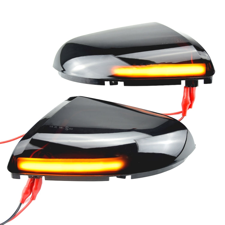 1 Pair For Dodge Ram 1500 2009-2018 Car Dynamic LED Turn Signal Light Rearview Mirror Flasher Water Blinker (Transparent Black)
