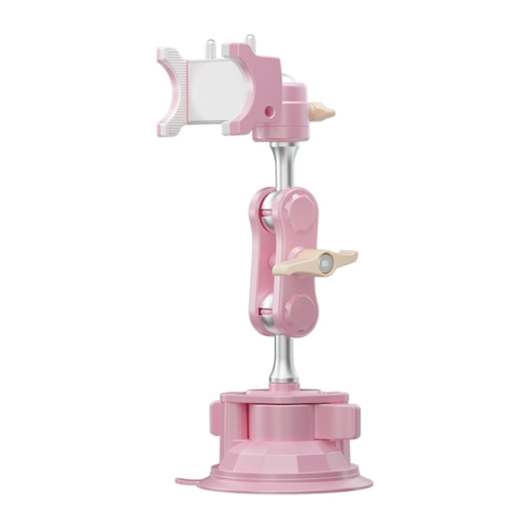 UBA-PINK01 Universal Hand Car Mobile Phone Suction Cup Bracket without Remote Control(Pink)