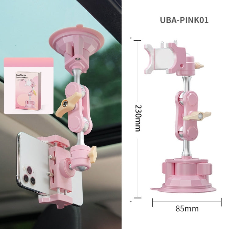 UBA-PINK01 Universal Hand Car Mobile Phone Suction Cup Bracket without Remote Control(Pink)