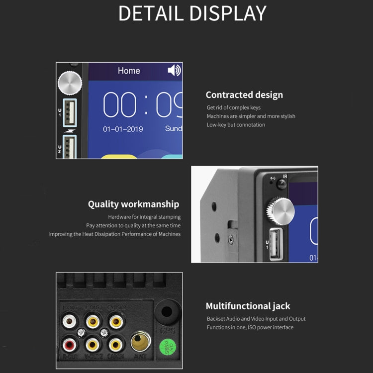 X5 7 inch 800x480 Universal Car Radio Receiver MP5 Player, Support FM & Bluetooth & USB & AUX