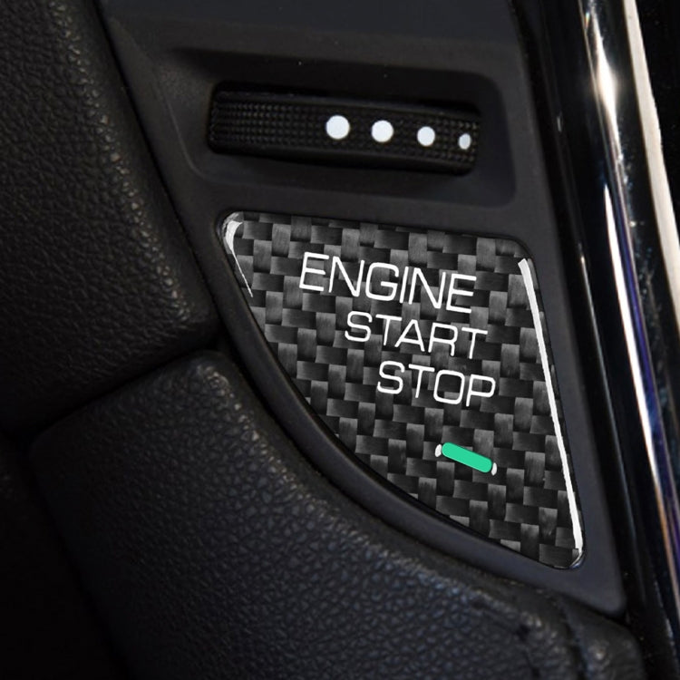 Car Carbon Fiber Engine Start Button Decorative Cover Trim for Cadillac ATS / ATS-L