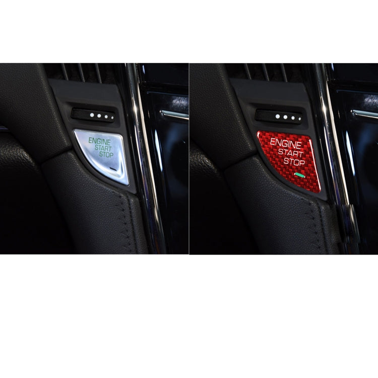 Car Carbon Fiber Engine Start Button Decorative Cover Trim for Cadillac ATS / ATS-L