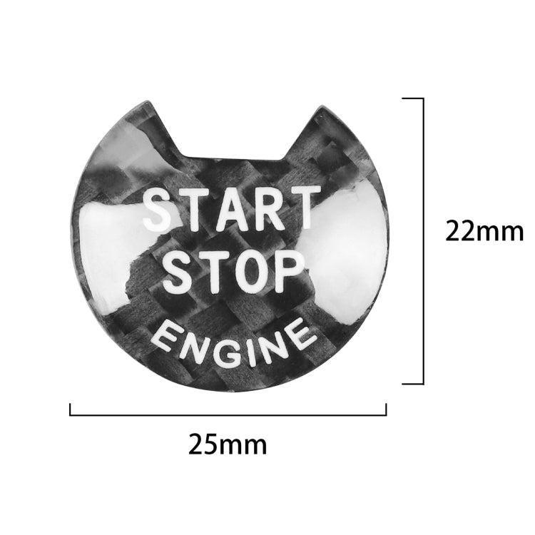 Car Carbon Fiber Engine Start Button Decorative Cover Trim for Nissan / Infiniti