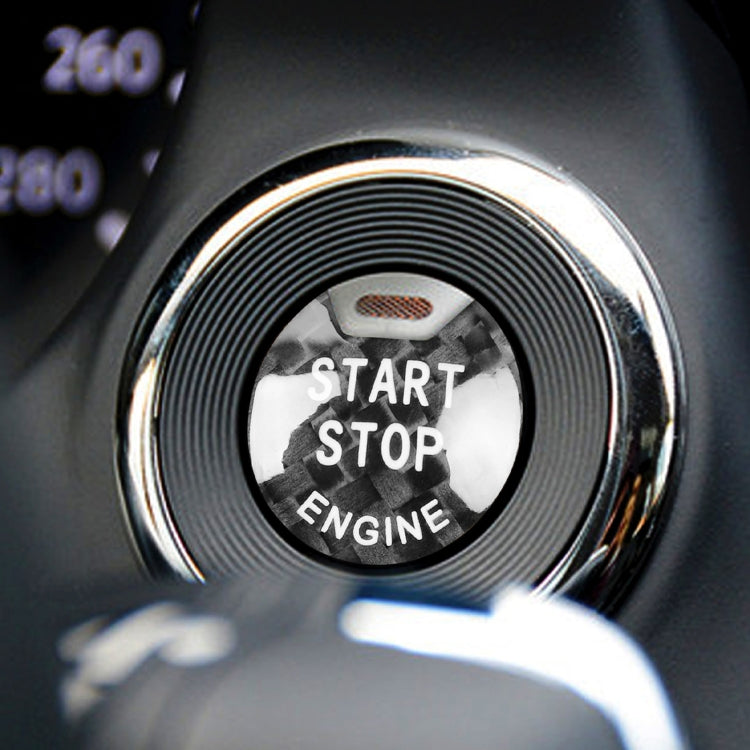 Car Carbon Fiber Engine Start Button Decorative Cover Trim for Nissan / Infiniti