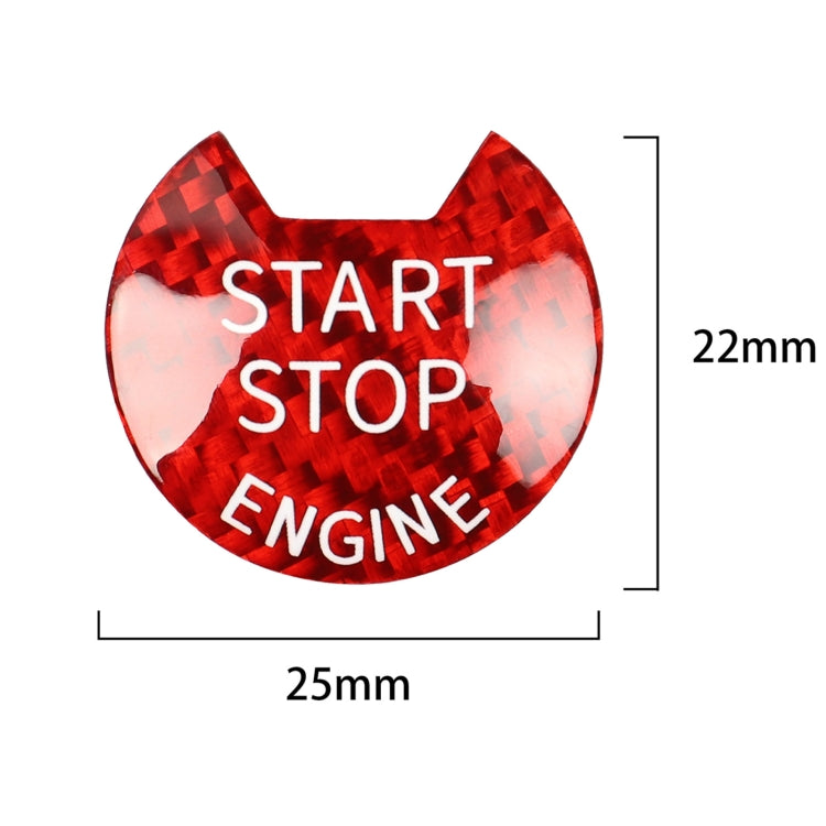 Car Carbon Fiber Engine Start Button Decorative Cover Trim for Nissan / Infiniti