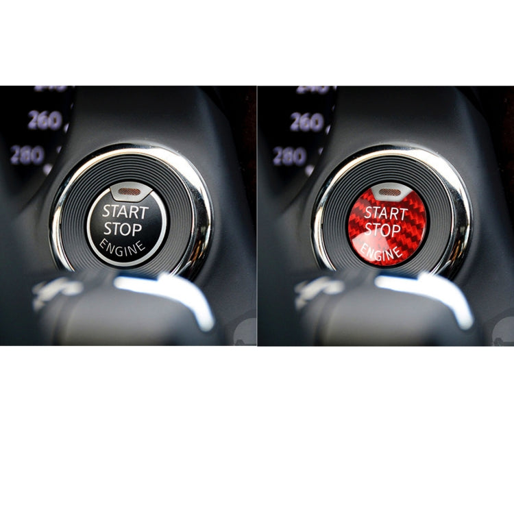 Car Carbon Fiber Engine Start Button Decorative Cover Trim for Nissan / Infiniti